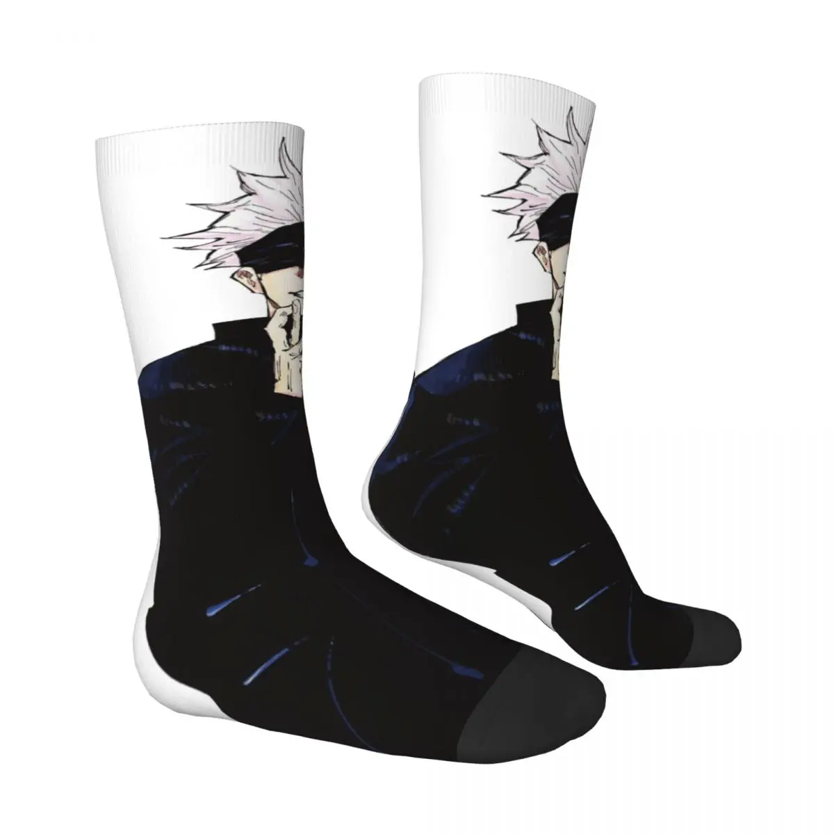 Chaussettes unisexes Jujutsu Kaimmense Anime, Satoru_Gojo, coupe-vent, impression 3D, heureux, style de rue, élan