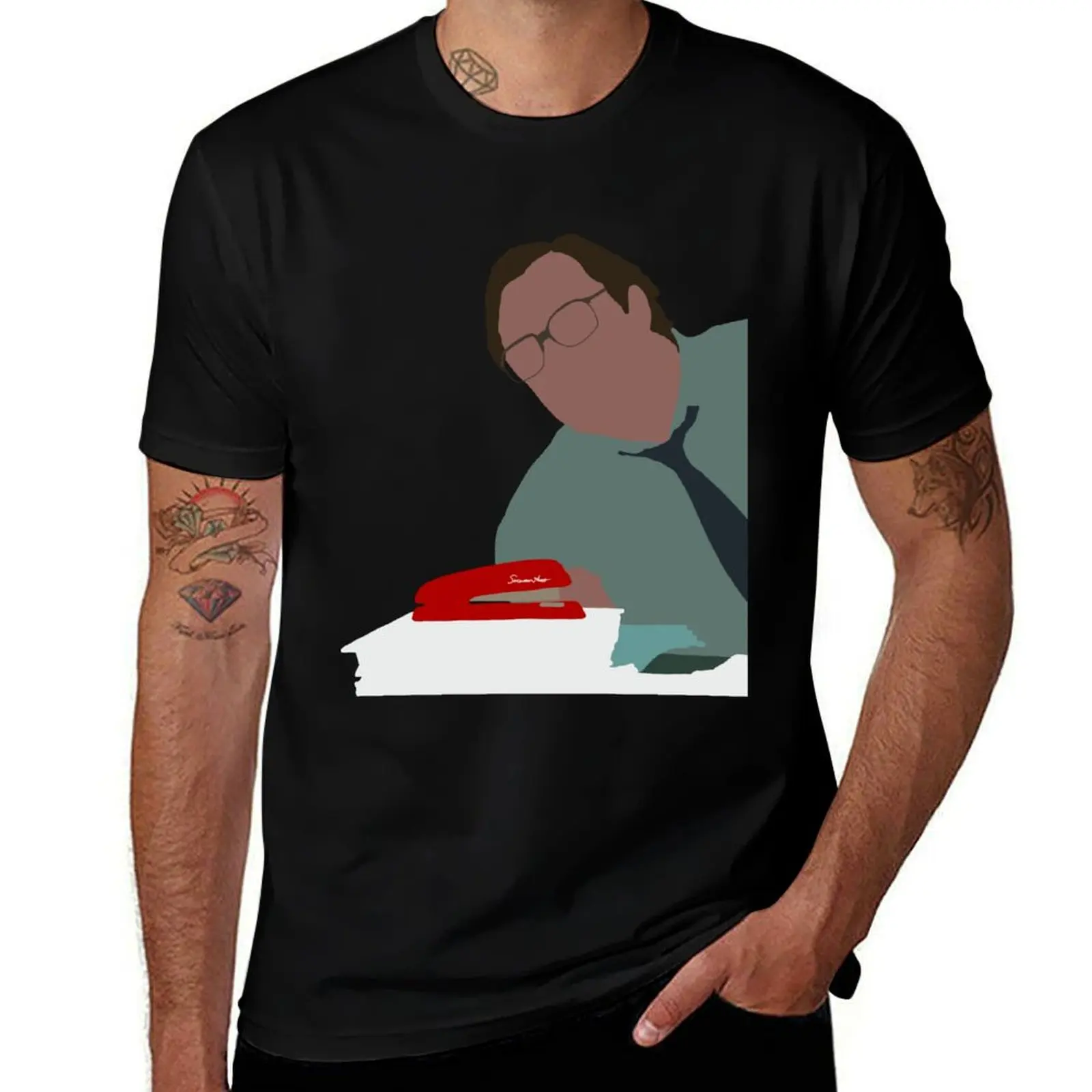 

Milton Stapler - Office Space T-Shirt Plus Size Simple Casual Top
