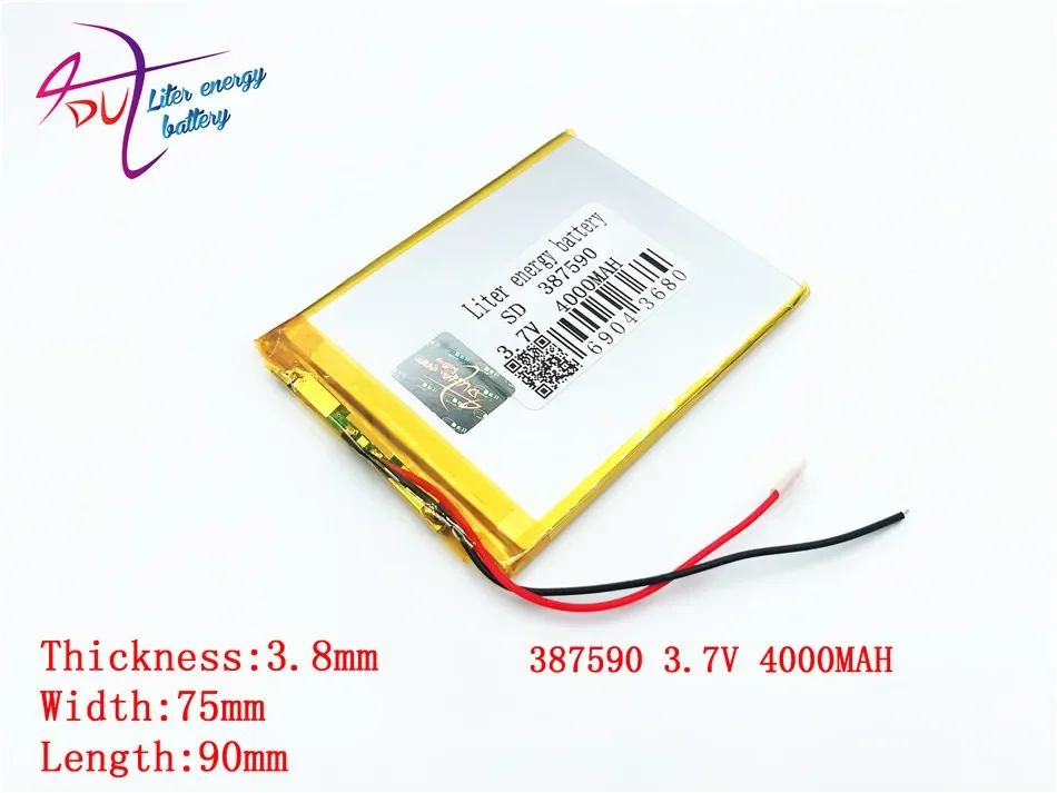 

Size 387590 407590 3.7V 4000MAH Lithium polymer Battery with Protection Board For PDA Tablet PCs Digital Products