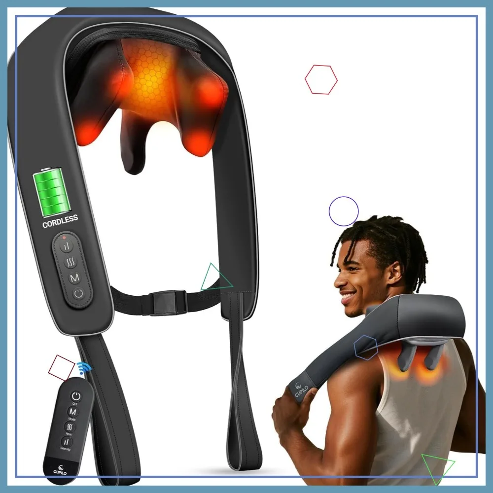 

Shiatsu Neck Shoulder Massager with Heat, 6D Kneading Deep Tissue Pain Relief, FSA HSA Eligible Gift