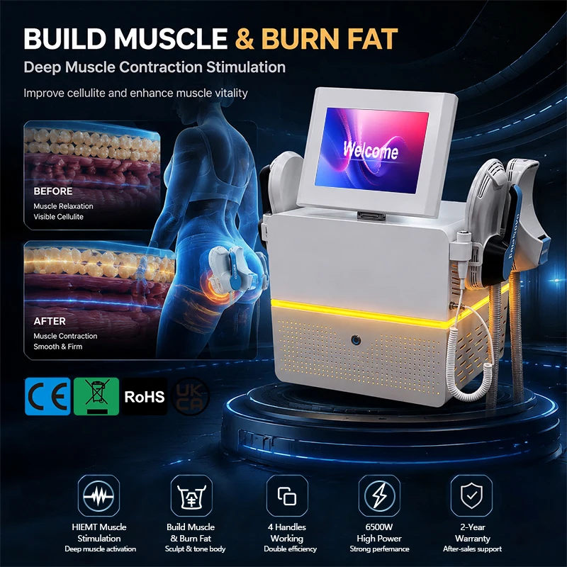 Portable EMSnova High Power Electromagnetic Muscle Training Device 4 Applicators Body Contouring Butt Lifting Skin Firming Salon