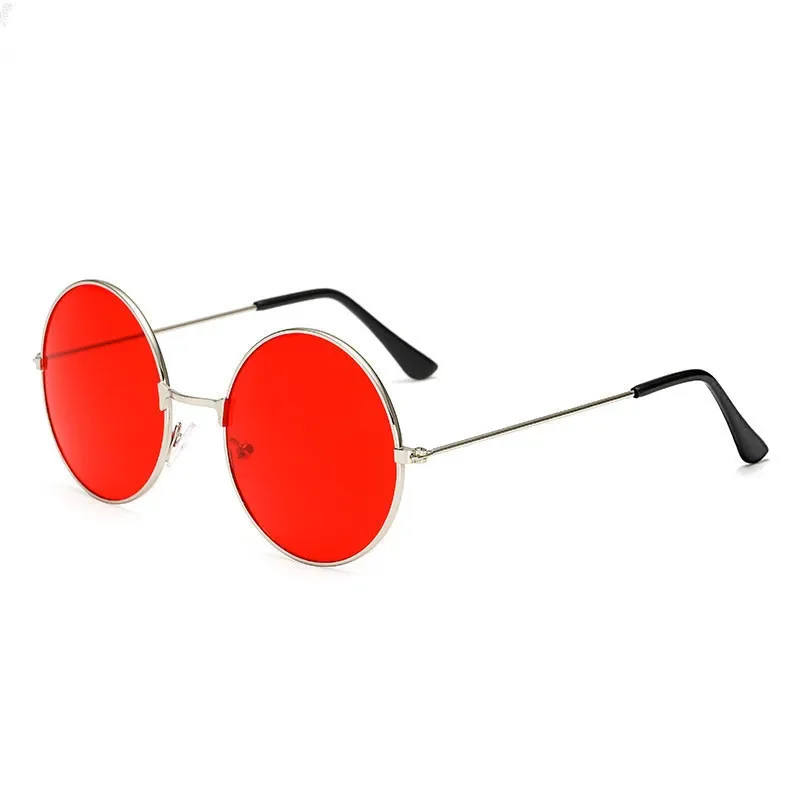 Retro Small Round Sunglasses Women Vintage Brand Shades Red Metal Sun Glasses For women Fashion Designer Lunette