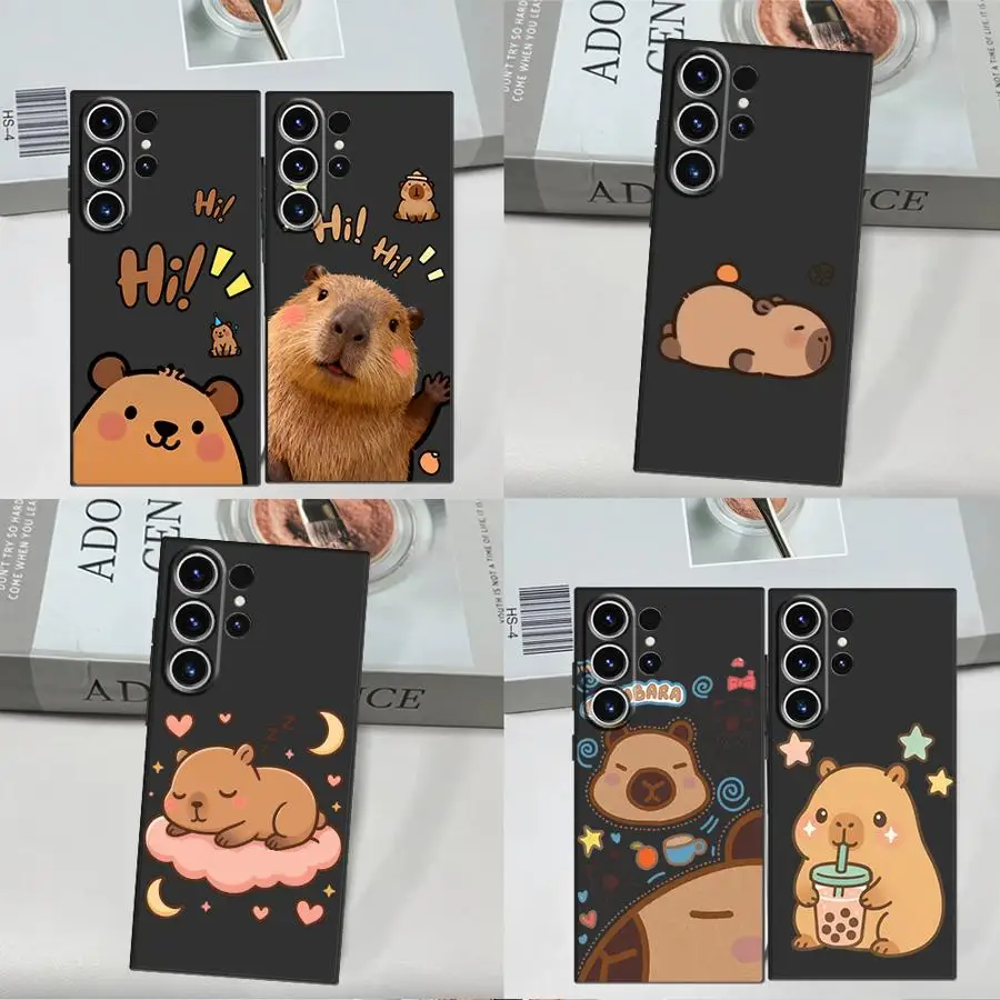 Case for Samsung Galaxy S26 Ultra S24 S20 FE S22 S21 S25 Plus Note 20 10 S23 Phone Cover Fashion Capybara