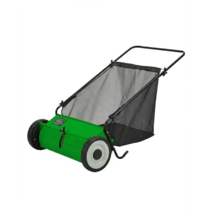 

21-Inch Push Lawn Sweeper 3.5 Cu. Ft. Hopper Capacity Leaf and Grass Collector with 4 Spinning Brushes Adjustable Height for Gr