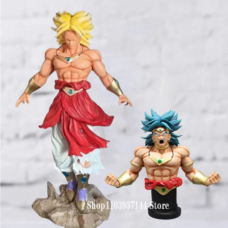 Anime Dragon Ball Broly Action Figure Anime Super Saiyan 3 Broli Figuras Bust Statue Dbz Decoration 59cm PVC Collection Toy Gift