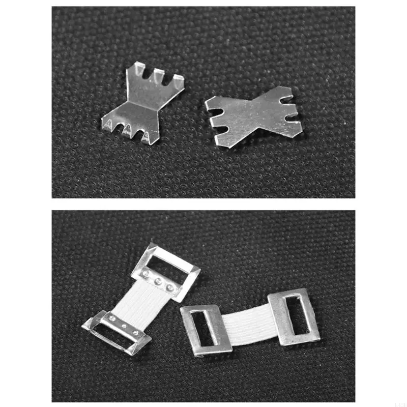 100 Pcs Stretch Metal Clasps Elastic Aluminum Bandage Clips Replaceable Wrap Fasteners Fixation Clamps Hook 
