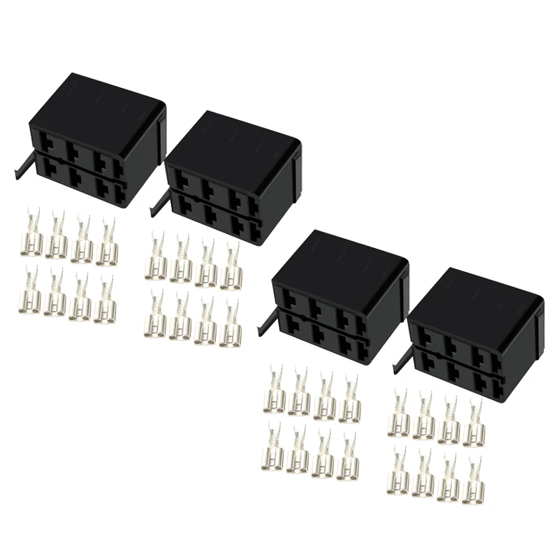 4 Sets Carling ARB Rocker Switch Wire Spade Terminal Connector Plug Socket Fit For Car Boat SUV