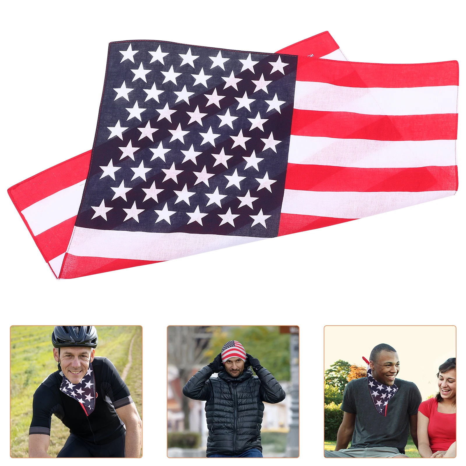 

3pcs Small Silk Scarf Headwear Unisex Soft Breathable Comfortable Country Flag Design Fashion Hip Hop Headscarf Outdoor