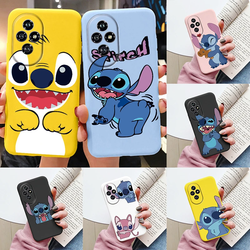 Angel Stitch Couple Cute Case For Honor 200 Soft Silicone Back Cover Cartoon Shockproof Funda For Honor 200 Honor200 6.7