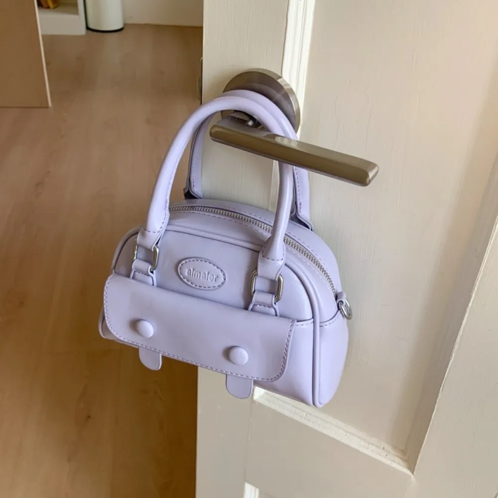 

Trendy Korean Boston Crossbody Bag Small Luxury Women's Underarm Bag Casual Commute PU Leather Handbags Purses