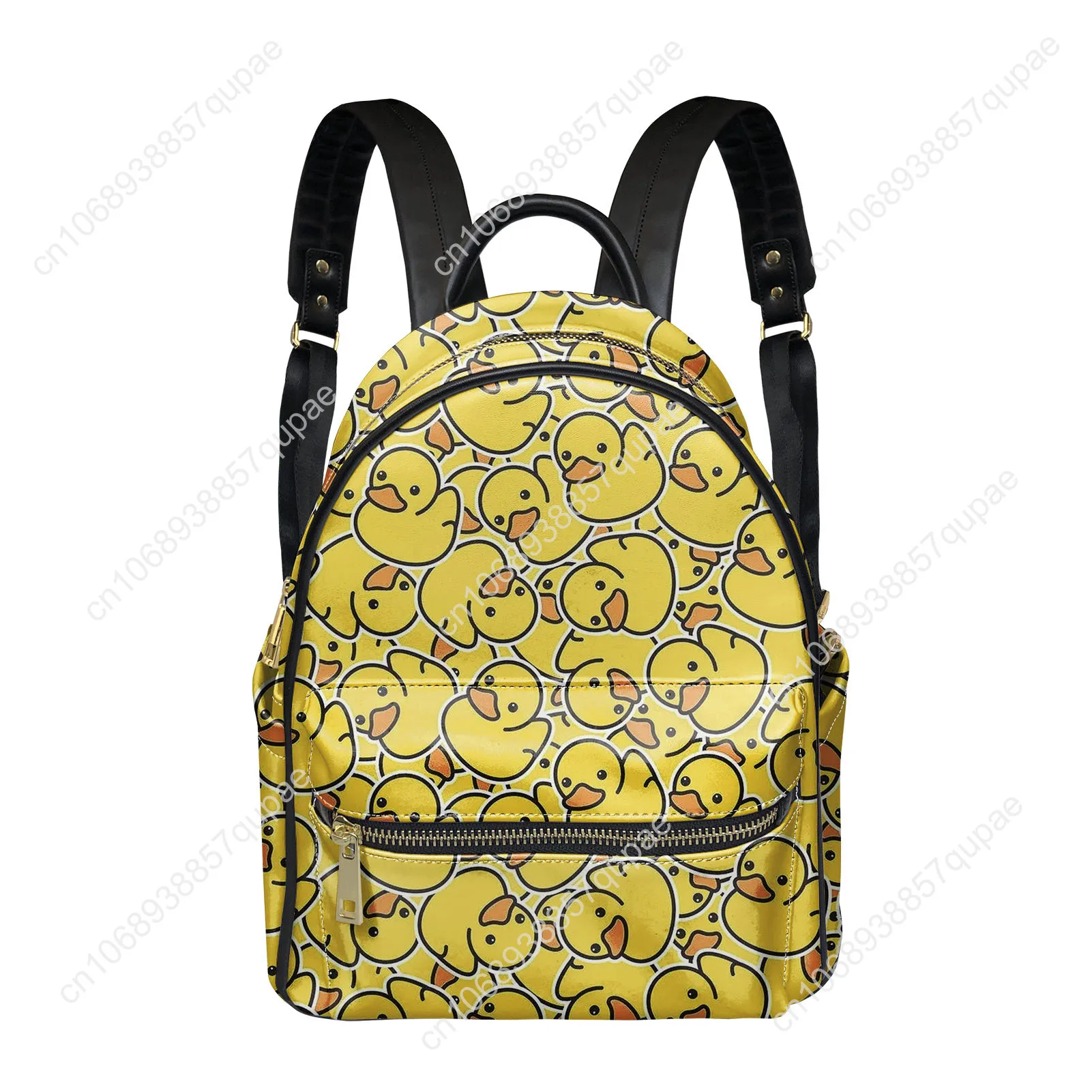 

Hot Cartoon Cute Yellow Duck Backpack Womens Men Personalized Double Shoulder Bag Business Travel Bookbag Rucksack Gift Daypack