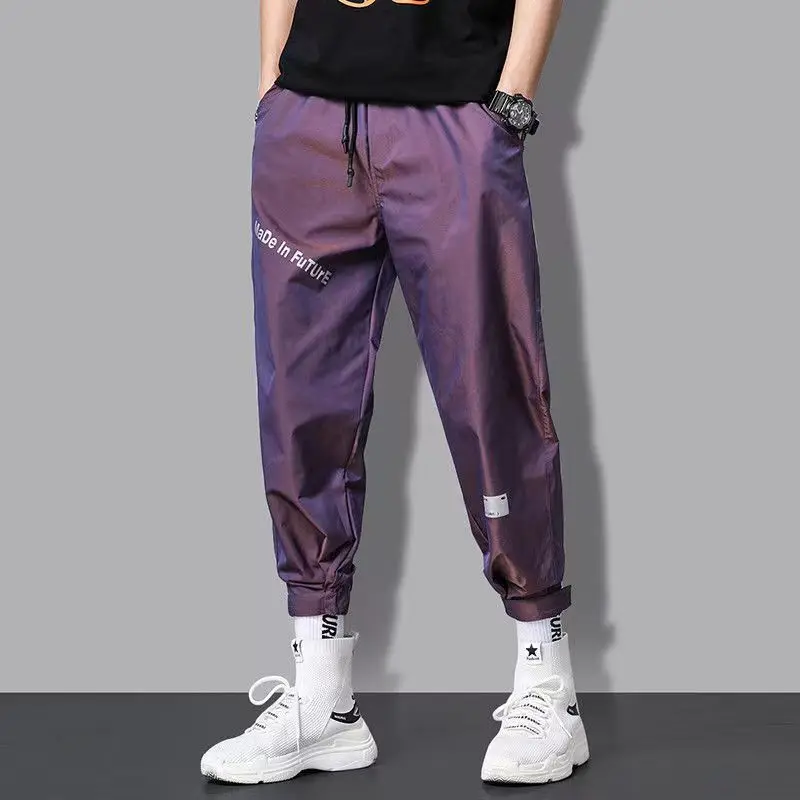 

Pantalones de chándal informales para hombre, ropa de calle de moda coreana, pantalones Cargo de cintura elástica, Hip Hop, Prim