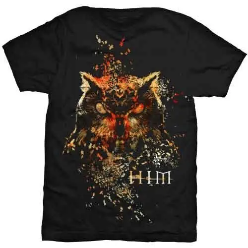 

Him Owl Colour T-Shirt Black New