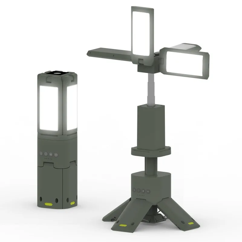 Outdoor telescopic camping light led all-terrain adventure work light, multi-functional waterproof large-capacity light