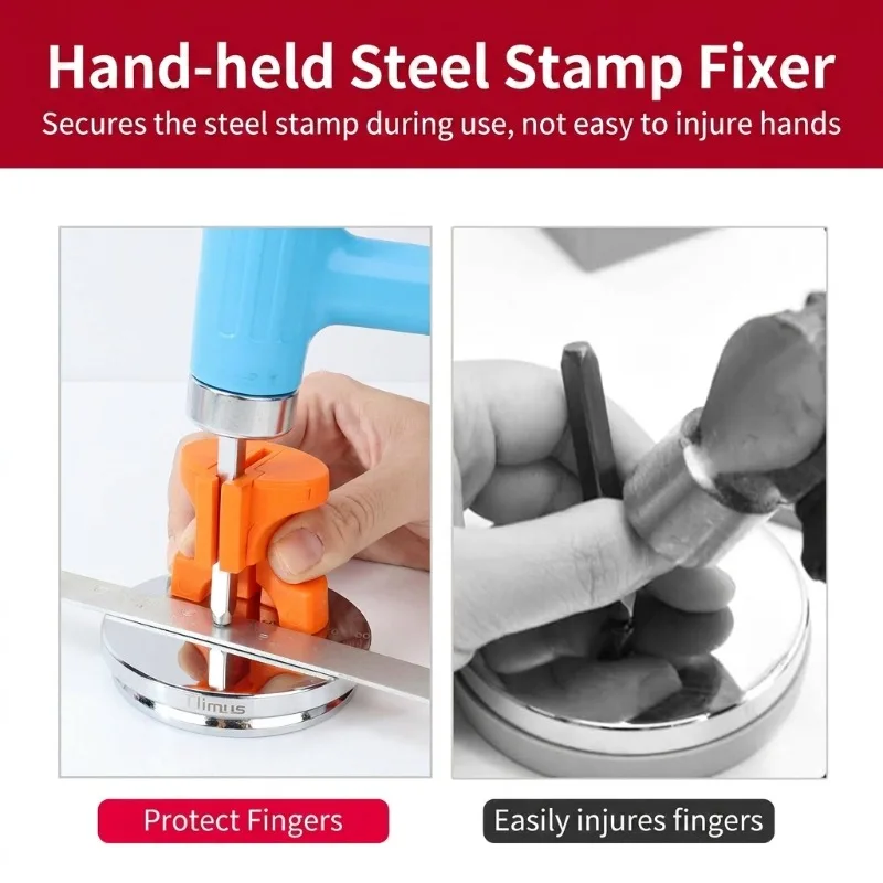 Portable Stamp Clamp Fixing Tool Handheld Holder for Jewelry Engraving DIY Letter Stamping Work