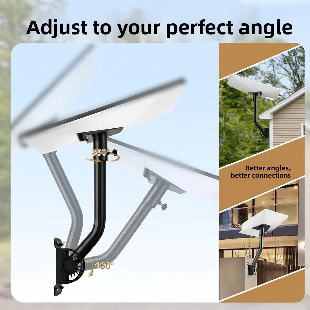 Starlink Gen 3 Mount,Adjustable 180°Tilt,Heavy-Duty Metal Starlink Mount with Pipe Adapter,Compatible Standard 4