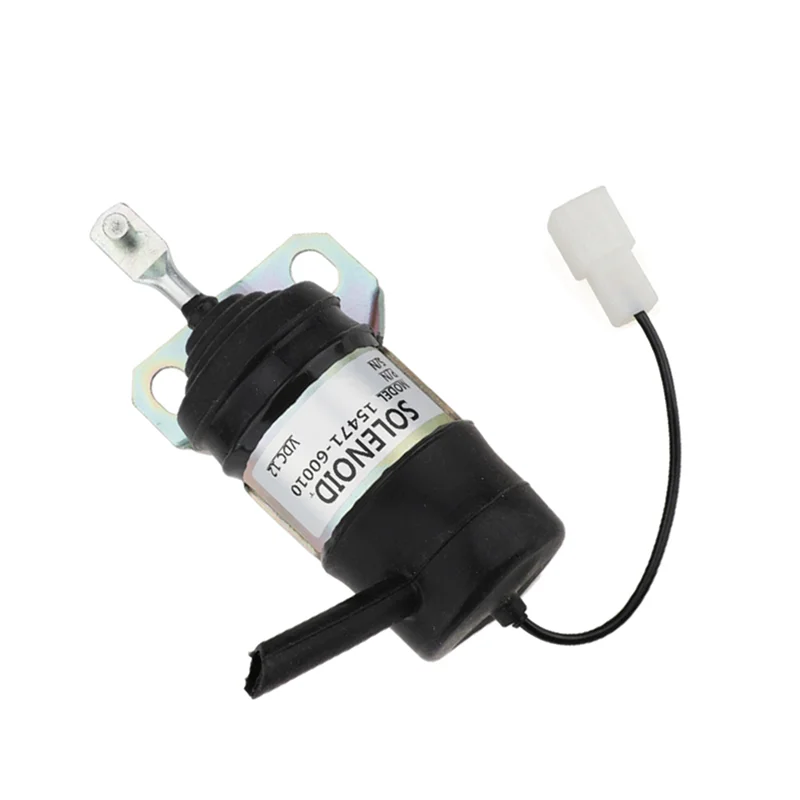 2X 15471-60010 12V Bahan Bakar Mematikan Solenoid 052600-1000 15471-60013 untuk Kubota Bagian Traktor Generator Berhenti Solenoid-A99D