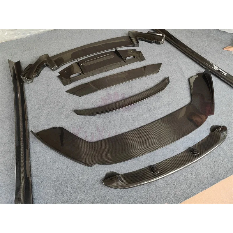 

High quality For The 08~14 Old California Body Kit HM Style Carbon Fiber Front Rod Edge Side Skirts And Rear Diffuser