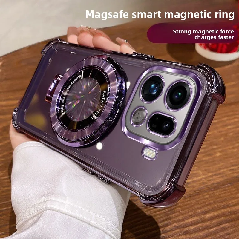 حافظة لهاتف OPPO Find X9 Pro جديدة بأربعة زوايا مضادة للسقوط CD نمط قوس غطاء رفيع للغاية لـ Find X9 ممتص للصدمات Funda