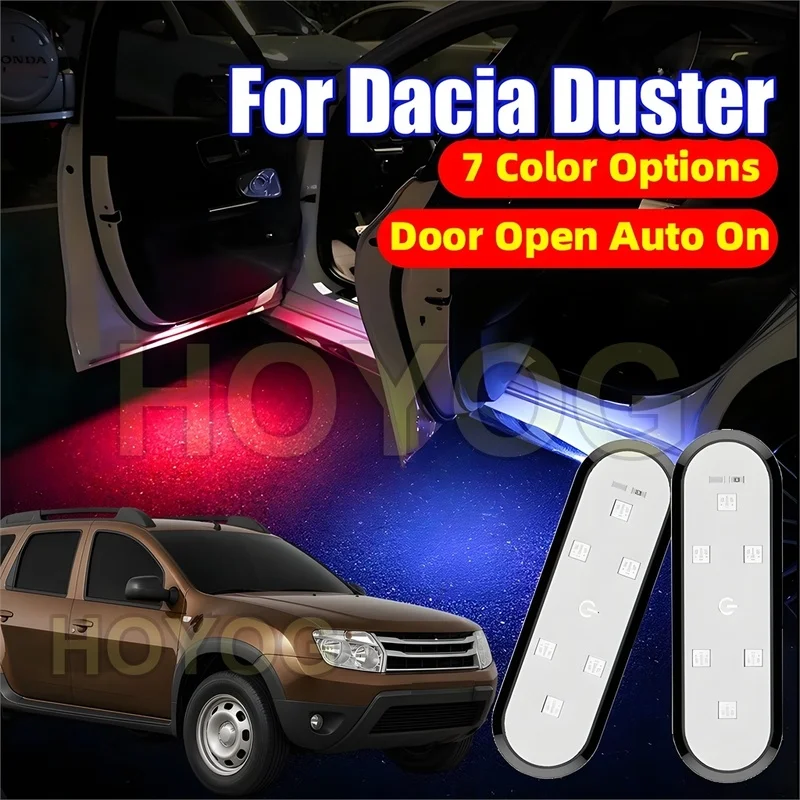 Fit for Dacia Duster 2010-2017 Wireless Car Door Warning Light for Door-Opening Alerts powered by a USB Rechargeable Battery