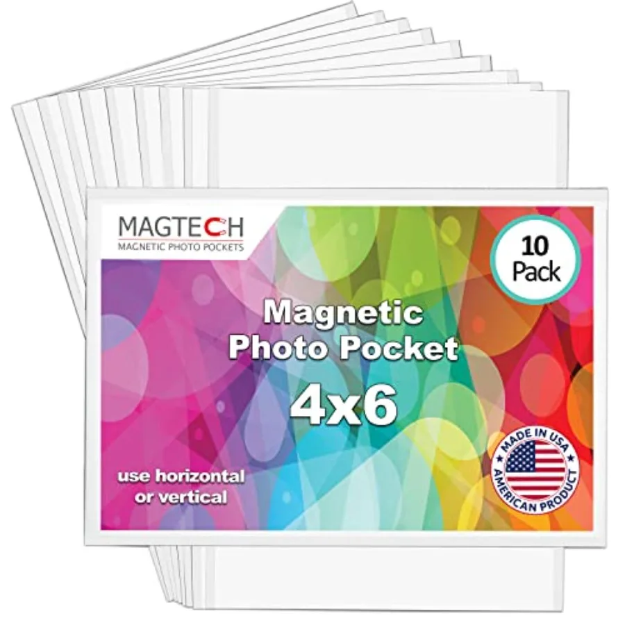 

Magnetic Pocket Picture Frame,,Holds Photos, 10, Made the USA Pack 110