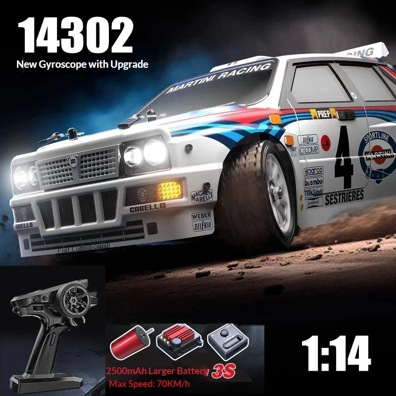 MJX 14302 1/14 Brushless 4WD RC Drift Rally Car High‑Speed Flat‑Run Racing Hobby Remote Control Model Professional Gift Toy