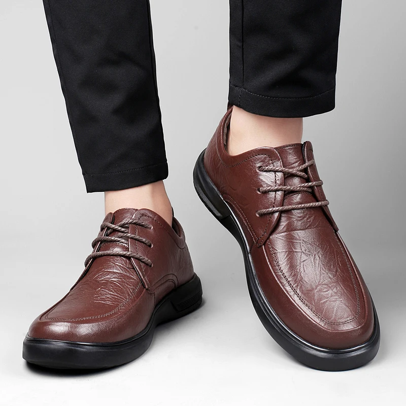 

New Autumn Business Casual Men Shoes Are Breathable Comfortable Soft High-end Suitable for Middle-aged Elderly Fashionable Shoe