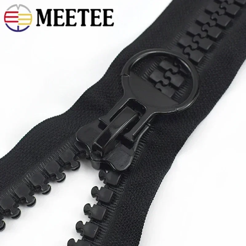 75-150cm 20# Big Large Resin Zippers Double Slider Open-End Black Zip for Down Jacket Tent Clothes Sewing Material Accessories