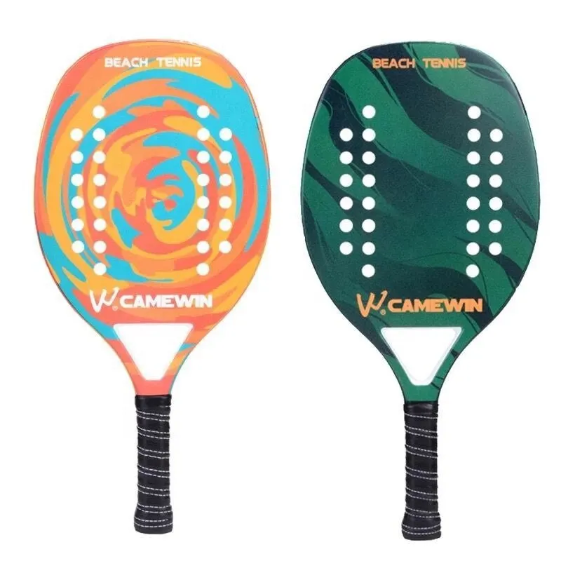 Beach Tennis Racket Camewin Padel Paddle 50% Carbon Fiber EVA Core Tennis Racket Lightweight With Protective Bag Cover Soft Face