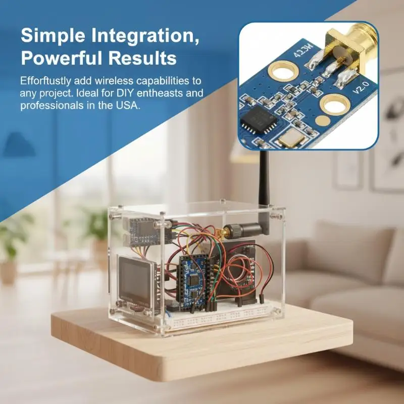 CC1101 433MHz Wireless Transceiver Module Fast Data Transmission with SMA Antenna for Smart Meter Reading System Applications