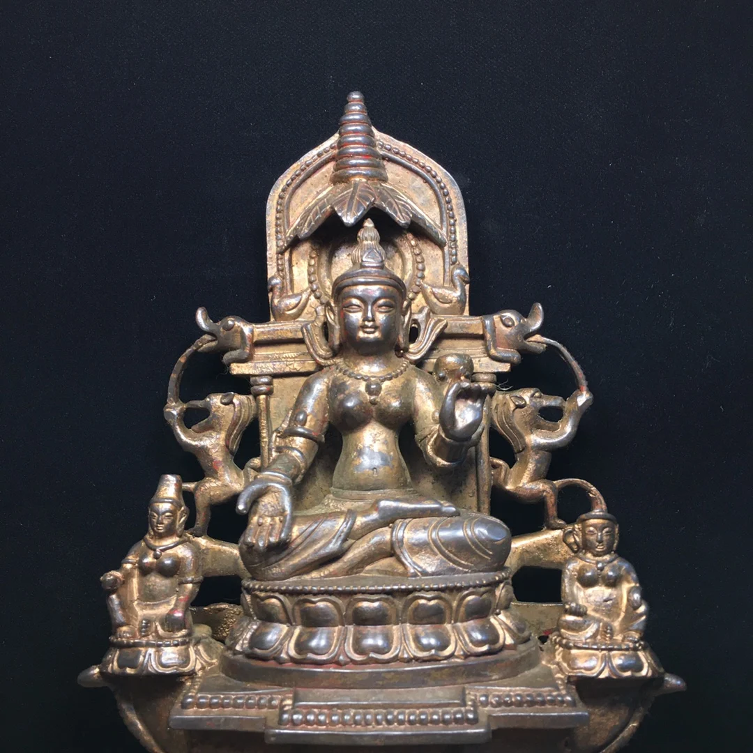 Imitating antique Pure copper Tibetan Buddhist Northern Wei Buddha statue Length 21cm, width 11.5cm, height 29cm, weight 3020g