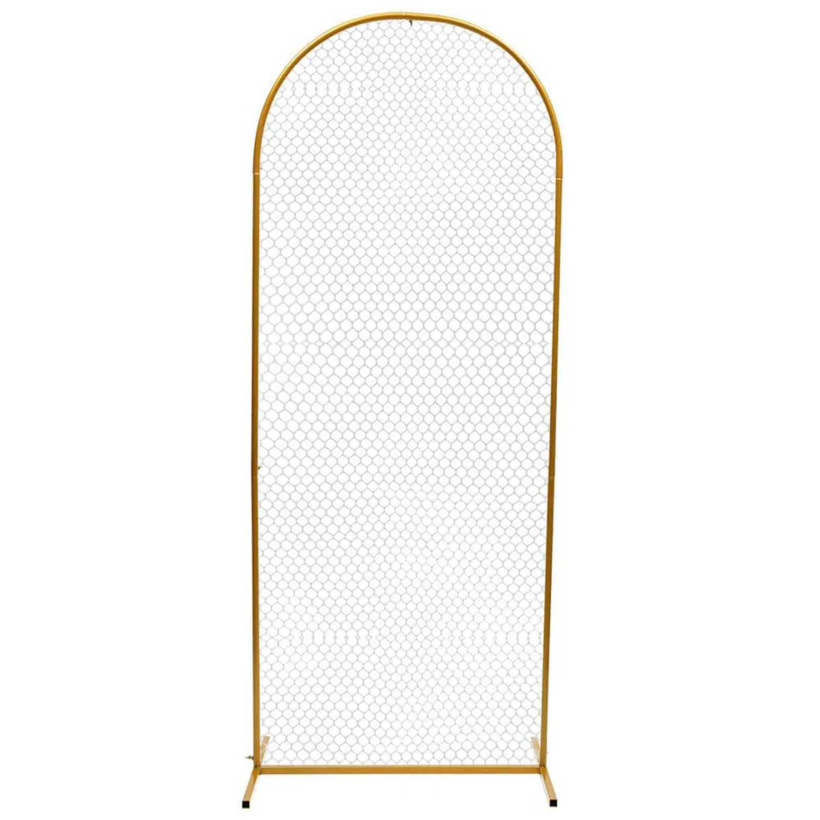 

US 78.74 in. x 47.24 in. White Metal Backdrop Arch Arbor with Mesh