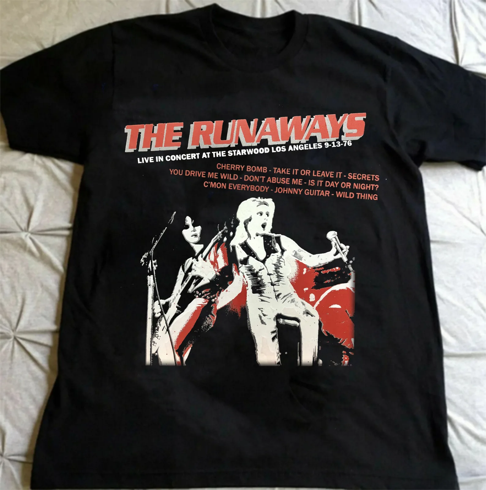 Rare The Runaways Short Sleeve Gift For Fan Black S-2345XL Unisex T-shirt S3752