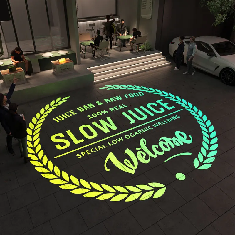

STLF Auto Color Changing Projector Logo Gobo Advertising Light Telecontrol LED Wall Projection Lamp Outdoor Waterproof IP67 HD&B