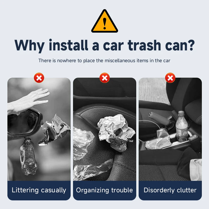 سلة مهملات السيارة العالمية مع ملحقات صندوق الغطاء لسيارة Volkswagen VW Arteon Golf 4 5 6 7 8 ID.3 ID.4 Jetta A5 A6 A7 Beetle Polo #4