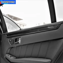 Car Door Panel Trim Strips Carbon Pattern For Mercedes Benz E Class W212 2010-2015 Interior Accessories Stainless Steel Stickers