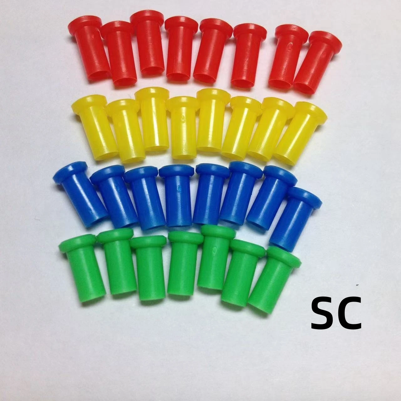 

SC dust cap 1000pcs for fiber optic connector 2.5mm green blue red yellow dust plug plastic single protective cover P-fiber