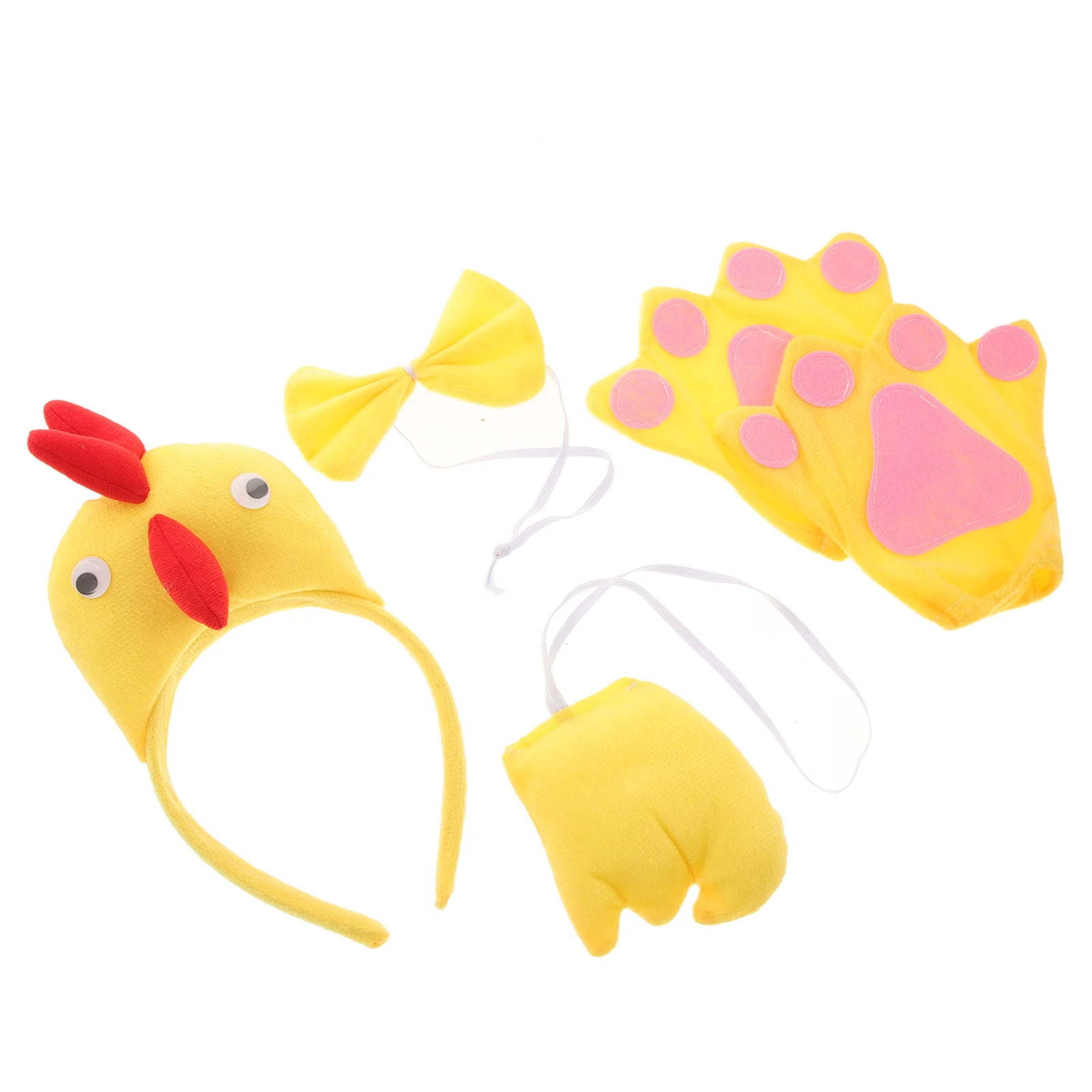 1 Set Küken Stirnband Schwanz Prop Niedlichen Tier Cosplay Zubehör Für Kinder Party Festival Weihnachten Dekor Leichtes Haarband