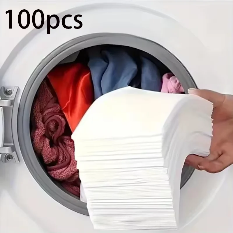 Laundry Shops Use Colored Absorbent Paper, Anti Staining Laundry Detergent Sheets, Suitable for Washing Machines Anti Staining