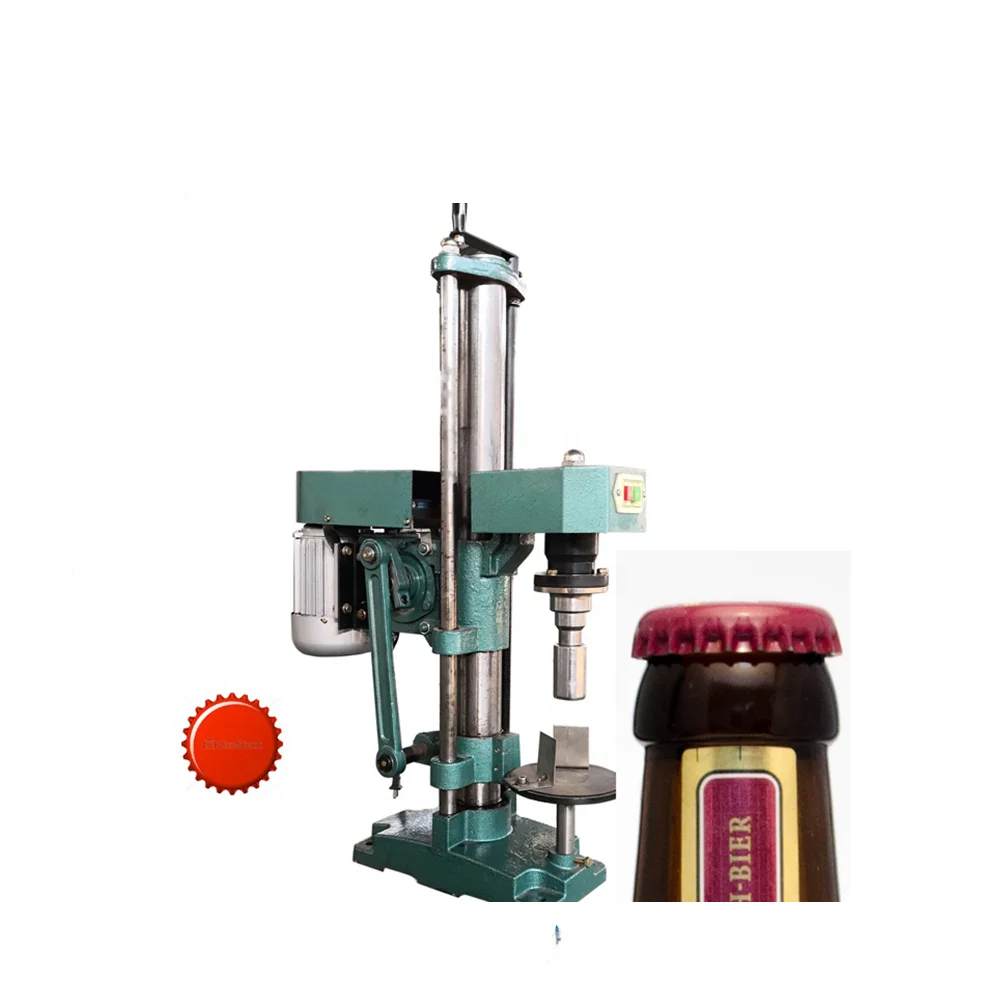 Desktop Semi auto aluminum Bottle Pilfer Ropp thread aluminum cover screw sealing machine