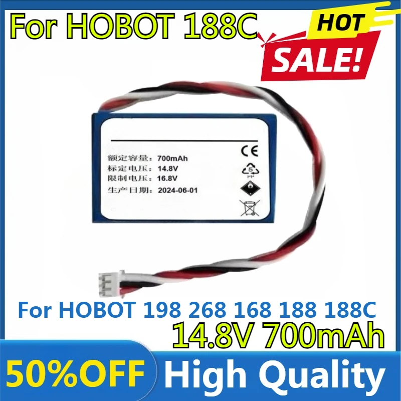 

New High Quality Replaceable 700mAh Vacuum HB16815 Battery for HOBOT 168,188,198,268,288