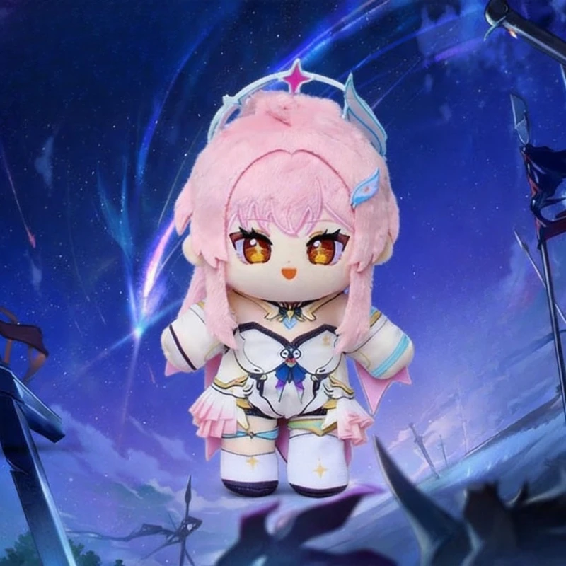 20cm Anime Game Wuthering Waves Aemeath Kawaii Cosplay Soft Cotton Doll With Clothes Set Cartoon Dress Up Toy Figures Fans Gifts