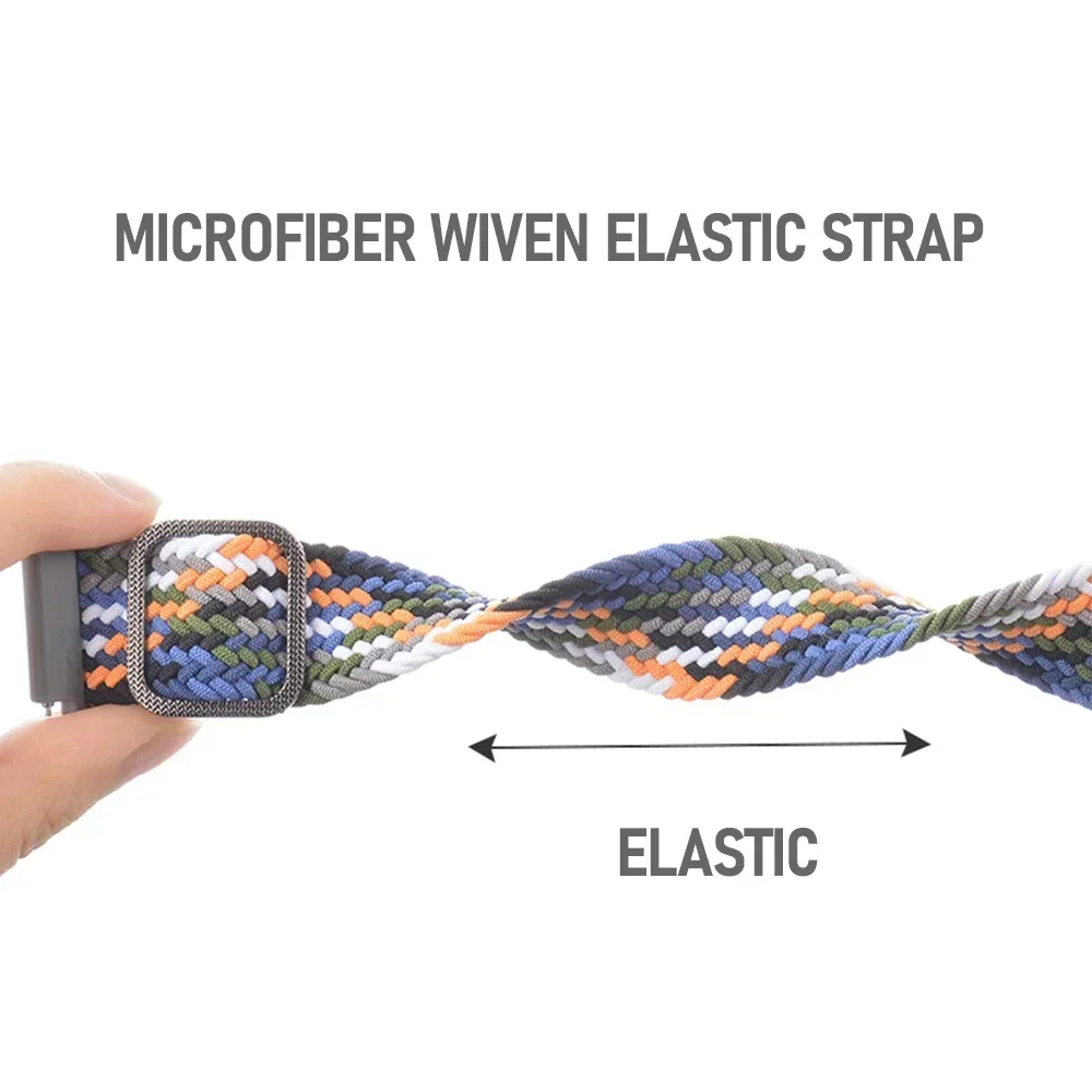 22 20mm Braided Nylon Loop Strap For HUAWEI WATCH GT 4 Pro 46mm Band GT 3 2 42mm HONOR Magic Watch 4 GS 3 Pro ES Sports Bracelet