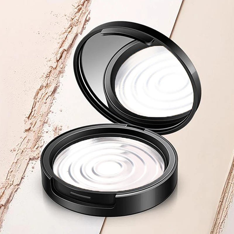 Reusable Empty Single Black Circular Highlight Box Blush Shadow Powder Box With Mirror Aluminum Pan Inside Diameter 59mm