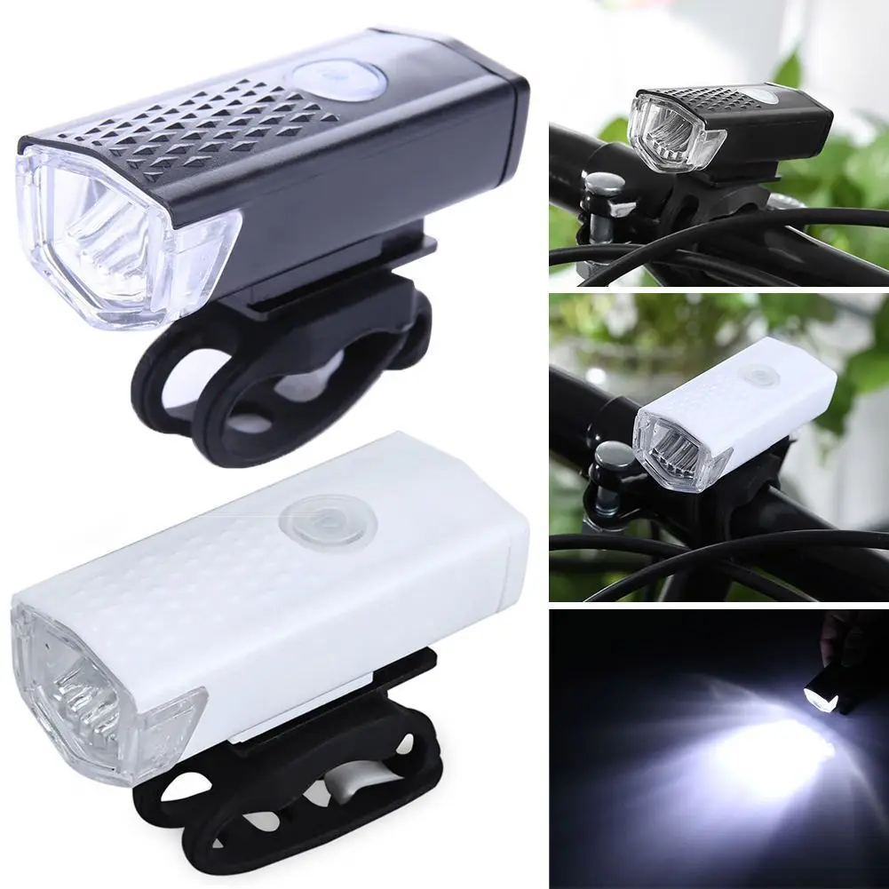 Faróis de bicicleta à prova d\'água LED, aviso lanternas dianteiras, USB Set, Mountain Bike Acessórios, passeio em brinquedos, Novo