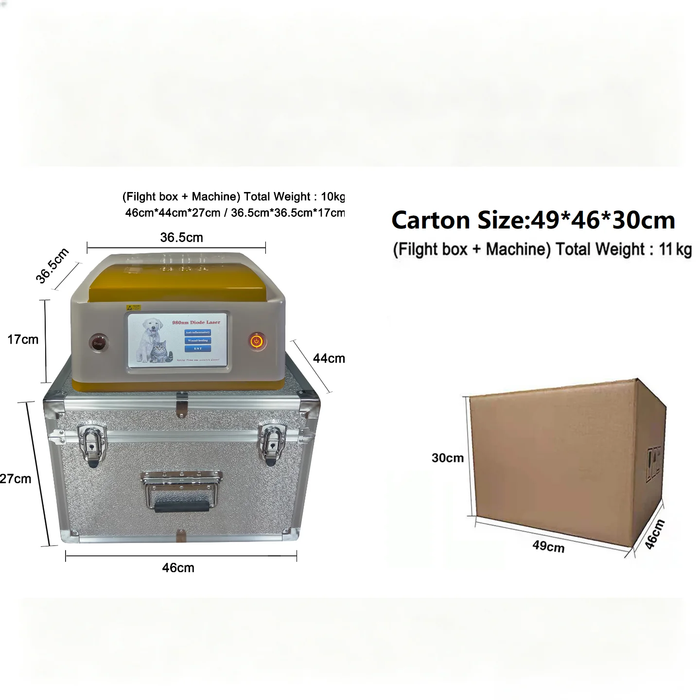 Multifunction Veterinary - 15W Therapy Device for Animal Clinics