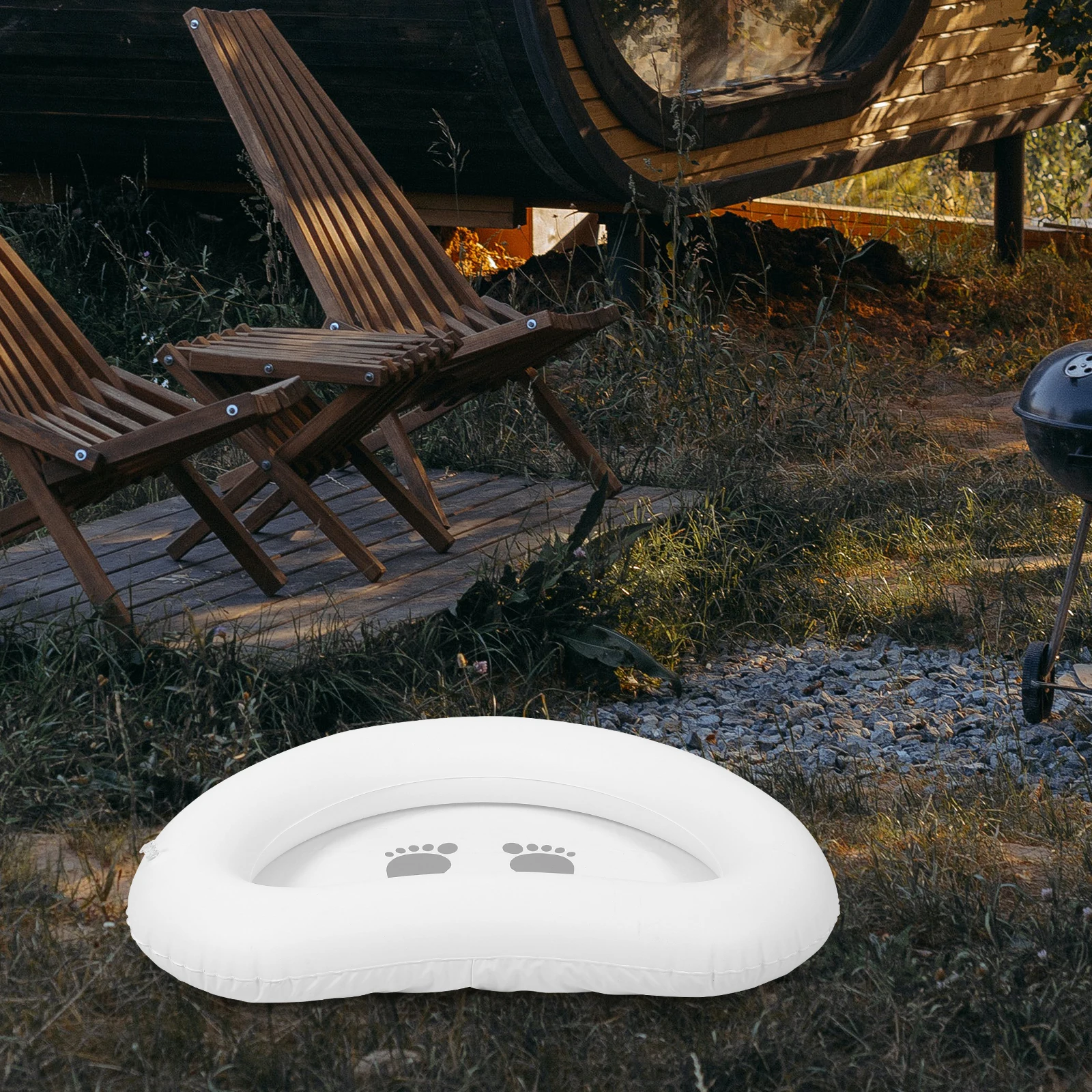 

Inflatable Foot Bath Basin Portable Lightweight Pool Foot Wash Cleaning Container Reusable Plastic Body Washing Bucket for Home