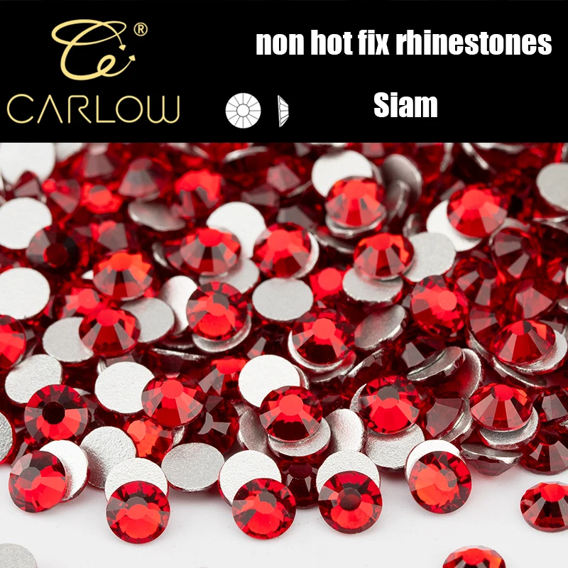 CARLOW SS4-SS30 brokat wielokolorowy bez płaskie z tyłu kryształki mocowane na gorąco kryształu DIY akcesoria do paznokci kamień srebrny tylny Link 1