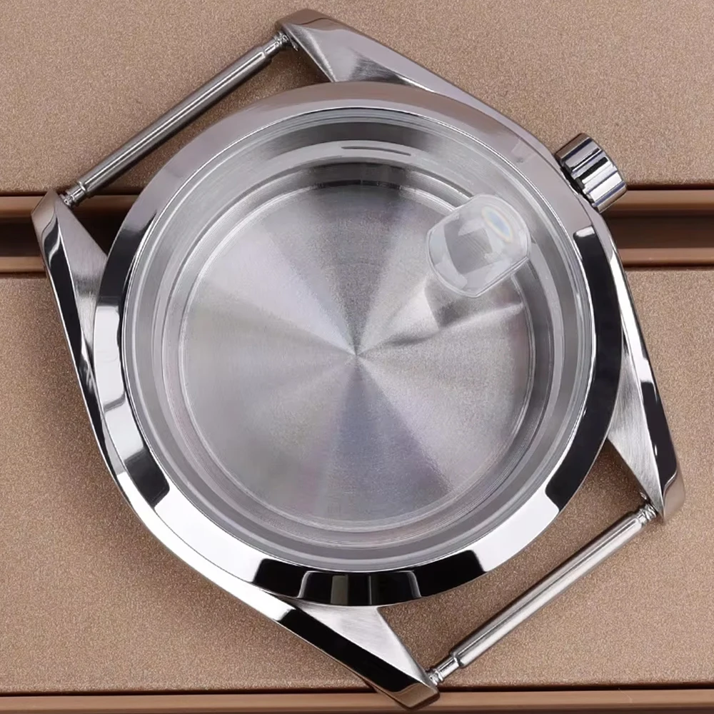 

Silver 39mm Polished Watch Case Stainless Steel Sapphire Glass For NH34 NH35 NH36/38 4R36 Movement 31mm Dial Fashion Waterproof