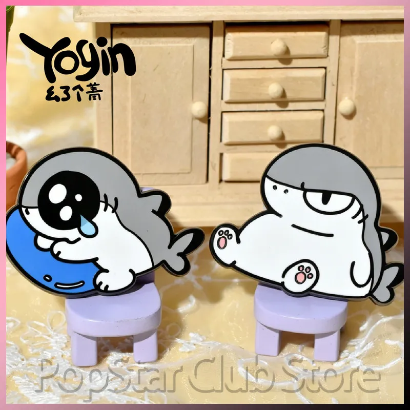 

Fridge Magnet Cartoon Shark Cat Creative Anime Peripheral Decorative Magnetic Sticker Home Refrigerator Collect Toy Surprise Gif